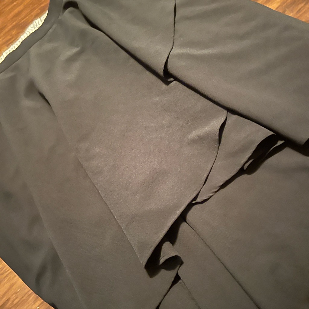 Express Hi/Lo Black Flare Skirt